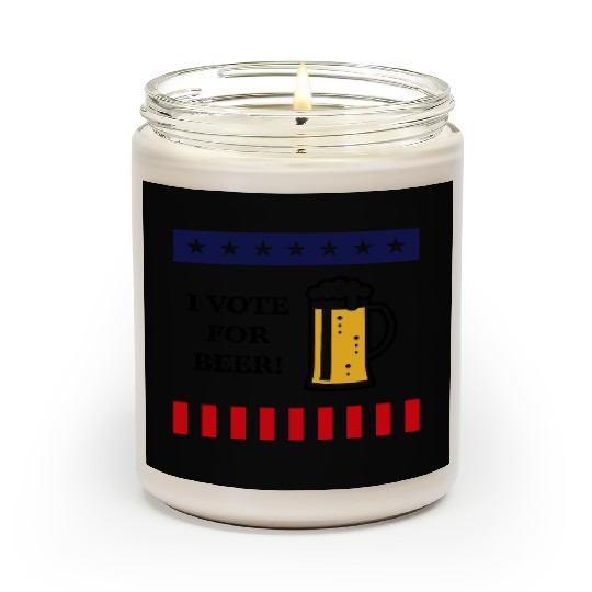 I Vote For Beer! (USA Election America / PNG / 4C) Scented Candles