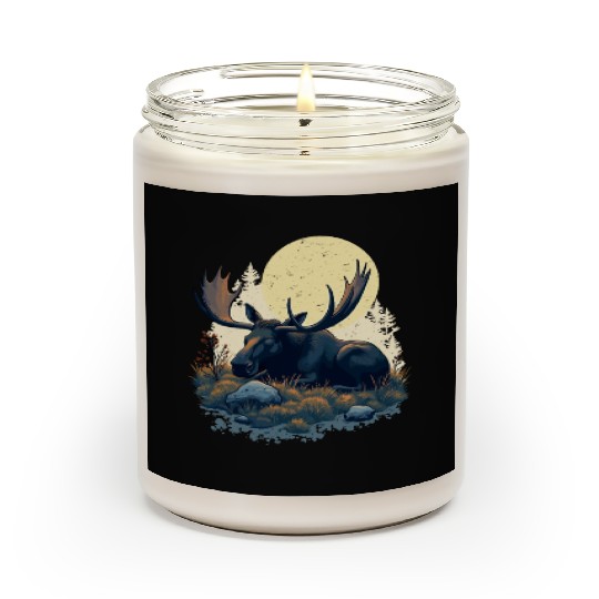 Sleepshirt Scandinavia Sleeping Moose Reindeer Scented Candles