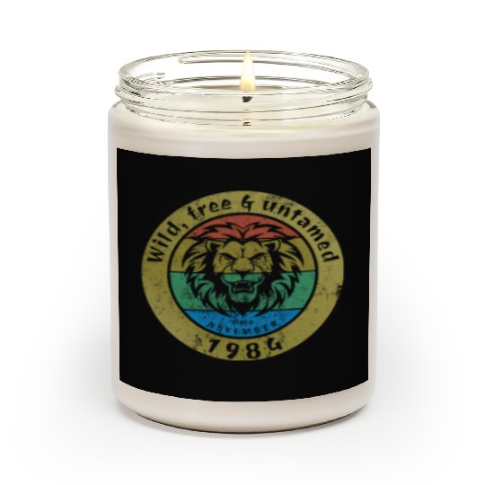 40th birthday Wild, free & untamed since 11/1984 Scented Candles