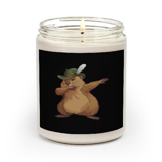 Groundhog Marmot for a Marmot lover groundhog fan Scented Candles