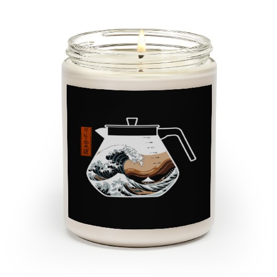 The Great Wave of Coffee Artistic Caffeine Lover Scented Candles