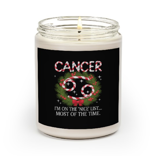 Cancer Zodiac Christmas: Nice List Scented Candles