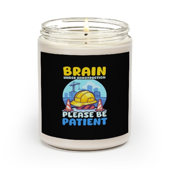 Depression Awareness Brain Under Construction Scented Candles