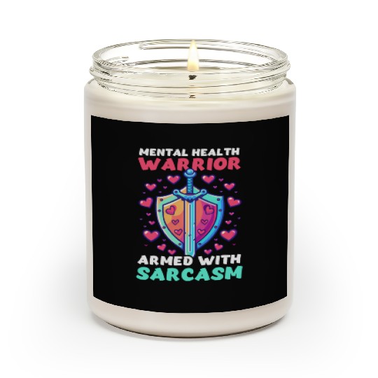 Depression Awareness Mental Health Warrior Scented Candles
