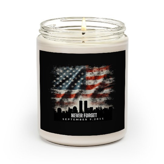 Never Forget September 11 2001 Memorial Day Flag Scented Candles