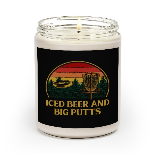 Iced Beer and Big Putts Disc Golf Beer Lover Golfe Scented Candles