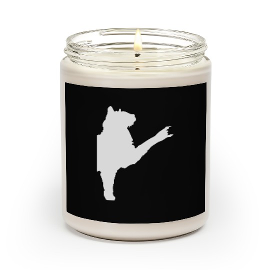 Cat Heavy Metal Hand Gesture Hard Rock Music Pet Scented Candles