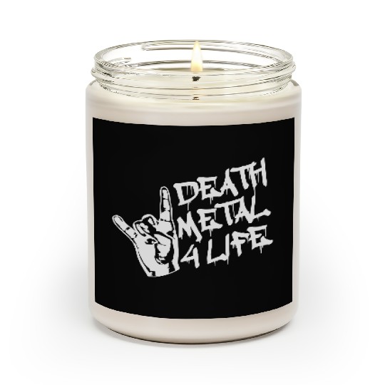 Heavy death metal 4 life hand gesture graffiti fun Scented Candles