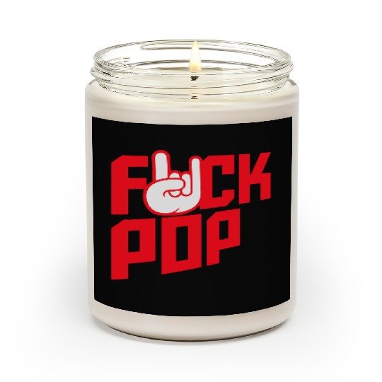 Fuck pop charts music heavy metal fun hand gesture Scented Candles