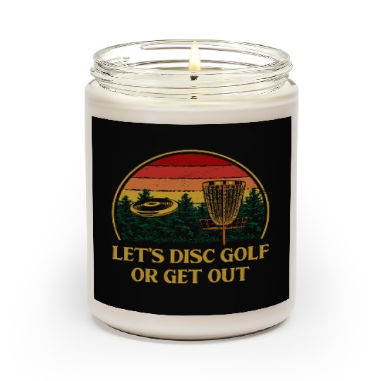 Lets Disc Golf or Get Out Funny Husband and Wife H Scented Candles
