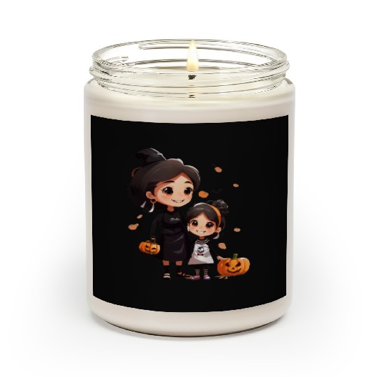 Mother and Daughter Halloween Trick-or-Treat Fun Scented Candles