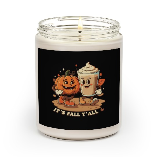 It's Fall Y'all Funny Pumpkin Spice Latte Scented Candles