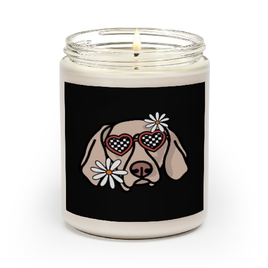 Weimaraner Retro Dog Scented Candles