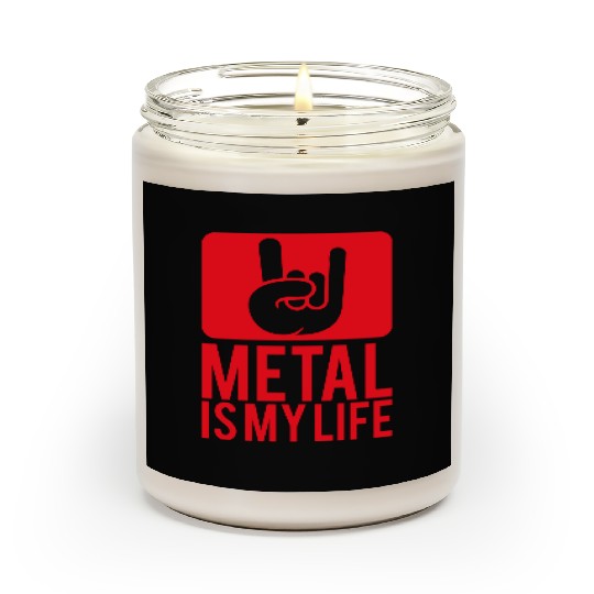 Heavy Metal Is My Life Hard Rock Music Text Quote Scented Candles