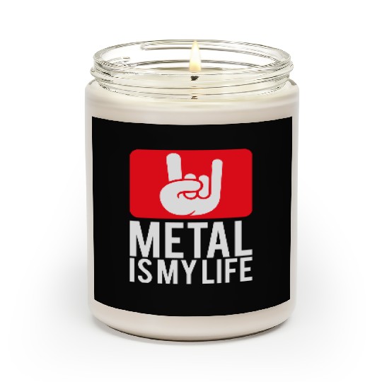 Heavy Metal Is My Life Hard Rock Music Text Quote Scented Candles