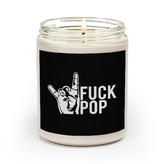 Fuck pop charts music heavy metal fun hand gesture Scented Candles