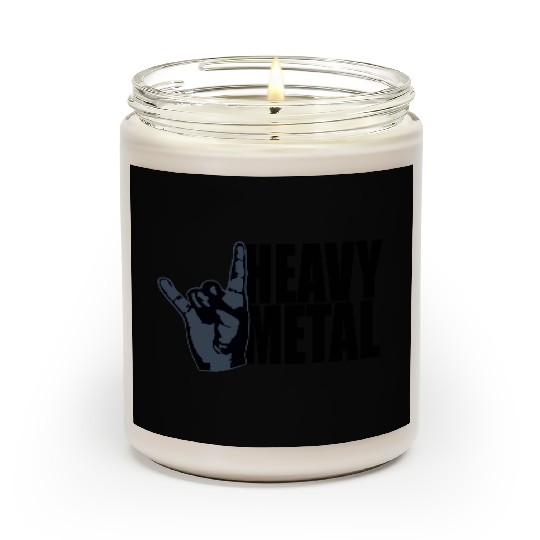 Heavy Metal Fun Hard Rock Music Horns Hand Gesture Scented Candles