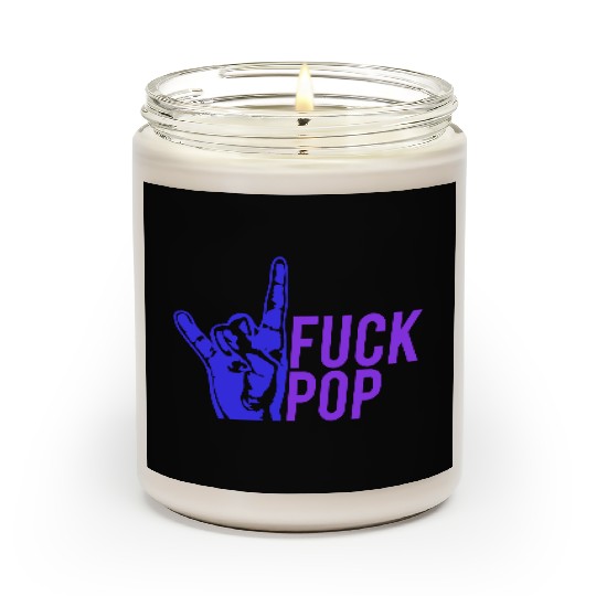 Fuck pop charts music heavy metal fun hand gesture Scented Candles
