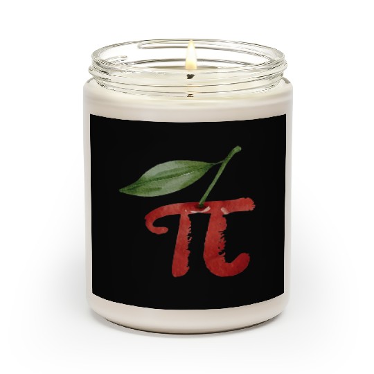 Cherry Pi Day Funny Pie Cherries 3.14 Science Scented Candles