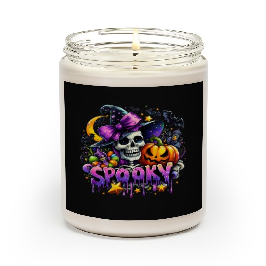 Halloween Spooky Season Witch Skeleton Scented Candles
