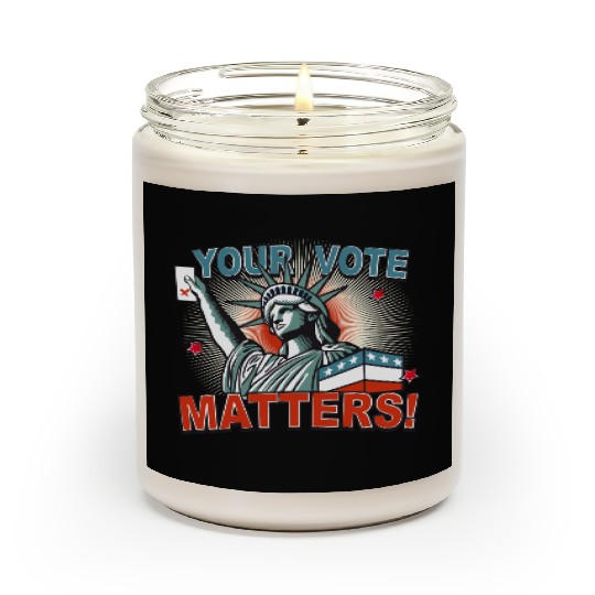 Statue of Liberty & voting card -Your Vote Matters Scented Candles