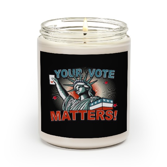 Statue of Liberty & voting card -Your Vote Matters Scented Candles