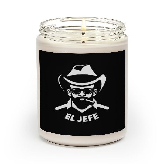 El Jefe (White Print) Scented Candles