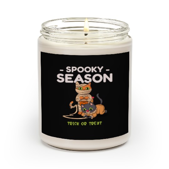 Spooky Seasons Trick or Treat Cat Mummy Scented Candles