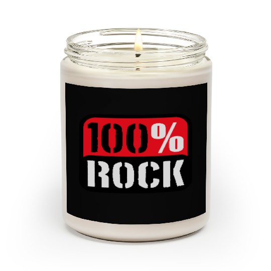 100 % Percent Rock Heavy Metal Music Text Logo Scented Candles
