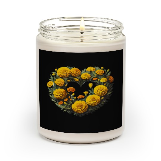 Marigold Flowers Scented Candles