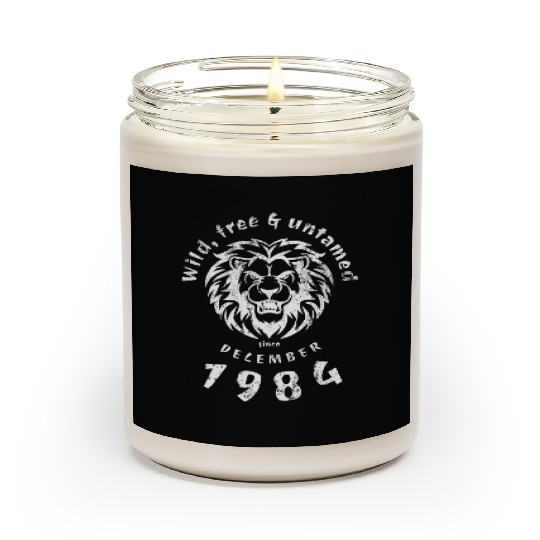 40th birthday Wild, free & untamed since 12/1984 Scented Candles