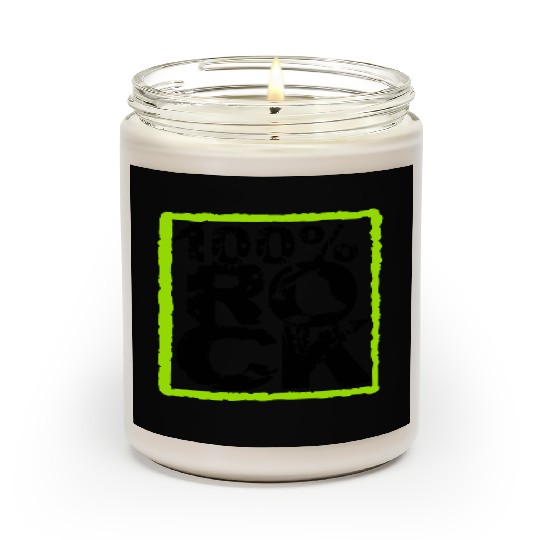 100 % Percent Rock Heavy Metal Music Text Logo Scented Candles