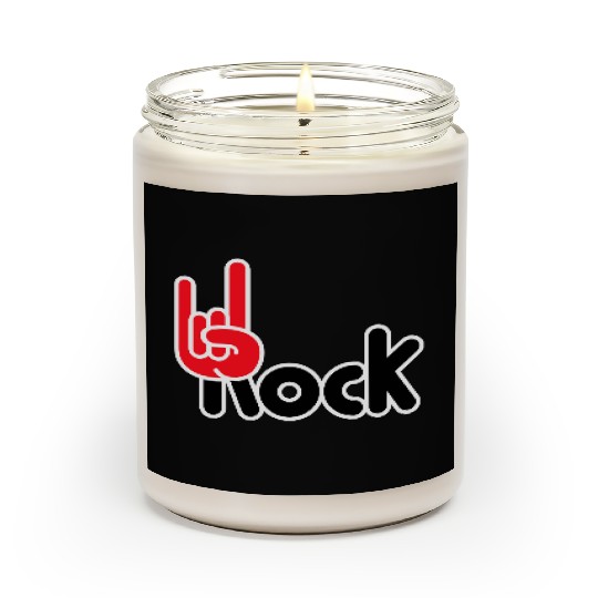 Heavy Metal Fun Hard Rock Music Horns Hand Gesture Scented Candles