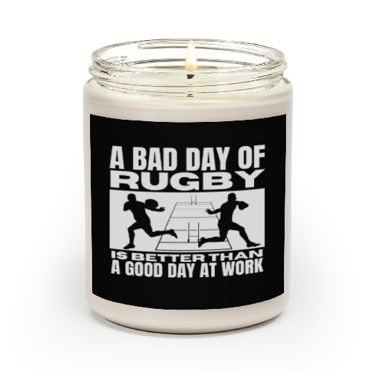 A Bad Day Of Rugby Funny Rugby Player Scented Candles