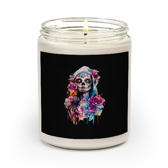 Santa Muerte Saint Mexican Folklore Dead Skull Scented Candles