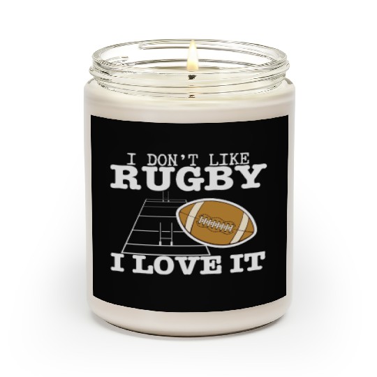 I Love Rugby Funny Rugby Player Scented Candles
