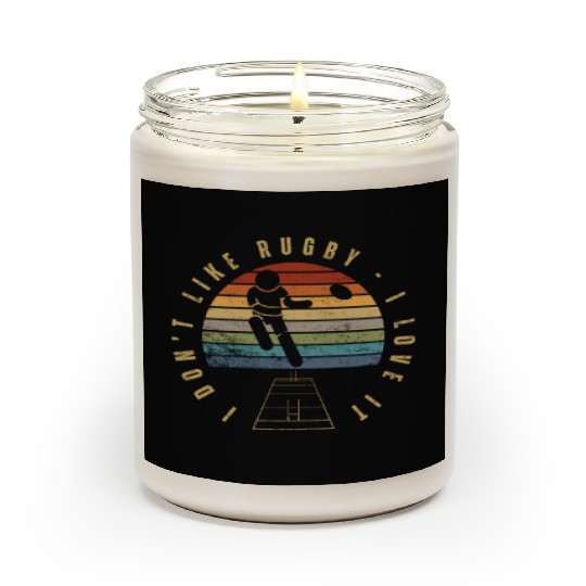 I Love Rugby Funny Rugby Player Scented Candles