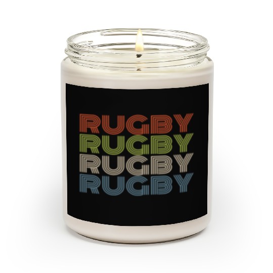 Rugby Coach Retro Vintage Cool Rugby Scented Candles