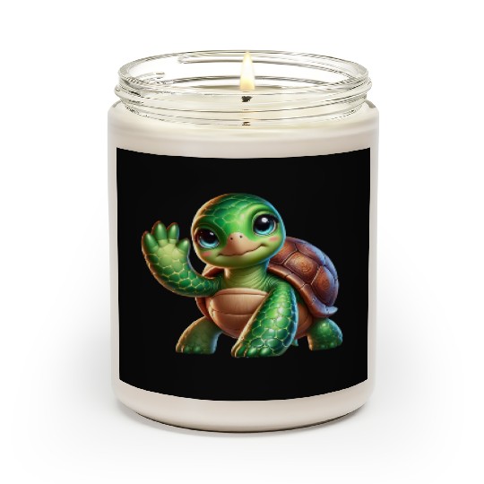 Adorable Waving Turtle Scented Candles