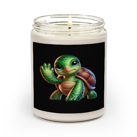 Adorable Waving Turtle Scented Candles