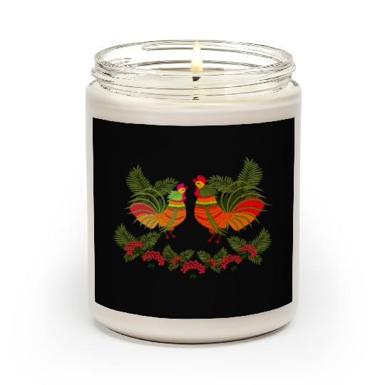 Rooster with hen Scented Candles