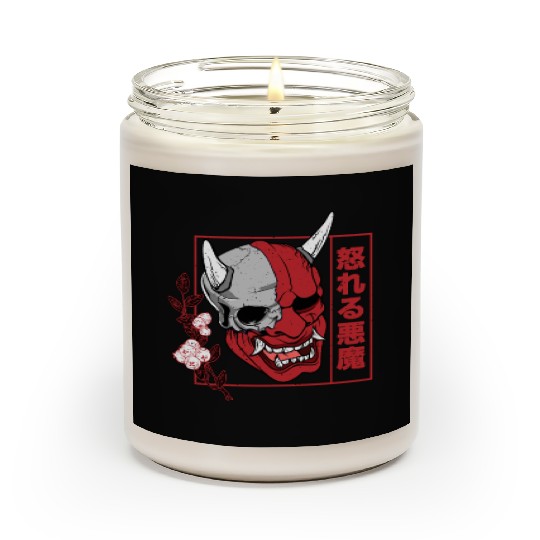 Hannya demon art face Skull devil oni harajuku Scented Candles