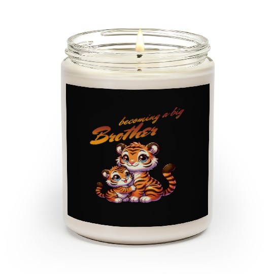 Soon I'll Be A Big Brother Sweet Tigers, Brother Scented Candles