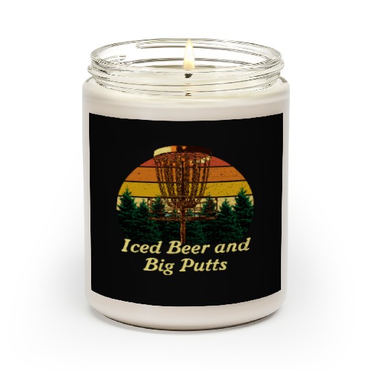 Iced Beer and Big Putts Disc Golf Beer Lover Golfe Scented Candles