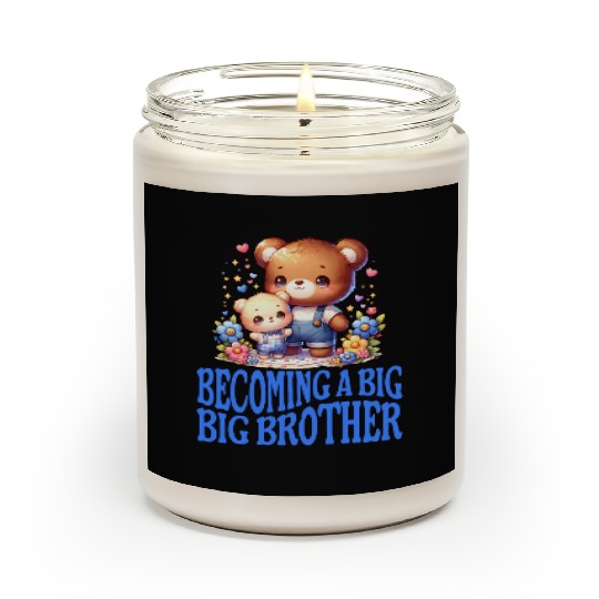 Soon I'll Be A Big Brother Cute Teddy Bears Scented Candles