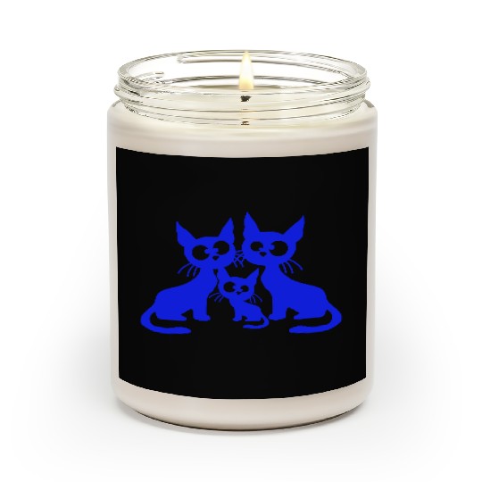 Crazy cat mom dad kitten child kitten family team Scented Candles