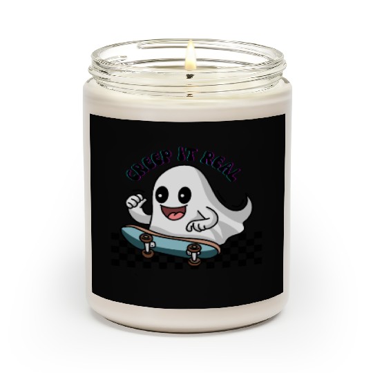Creep it Real cute ghost skater. Scented Candles