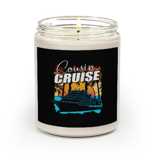 Retro Summer Tropical Beach Vacation Cousin Cruise Scented Candles