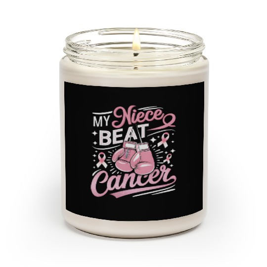 My Niece Beat Cancer Breast Cancer Awareness Scented Candles