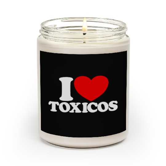 I Love Toxicos Red Heart Toxic Latino Women's Scented Candles